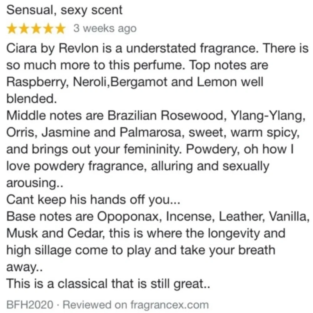 Vintage 90s Y2K Ciara Sensual Romantic Sexy Alluring Scent Body Bath Cosmetics